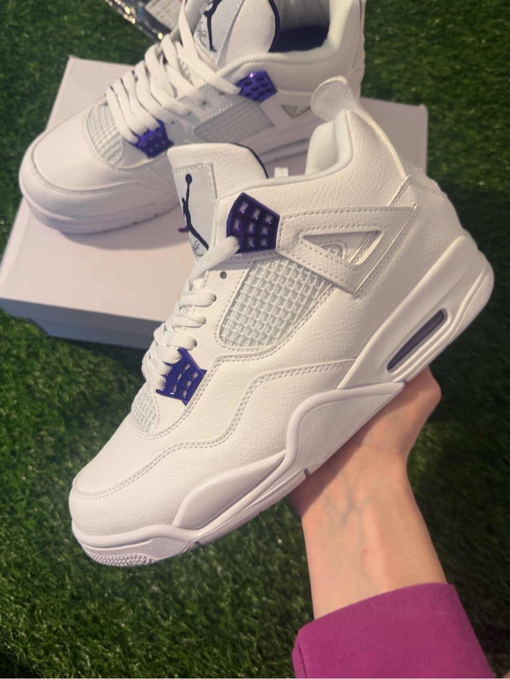 jordan 4 purple metallic size 10 brand new